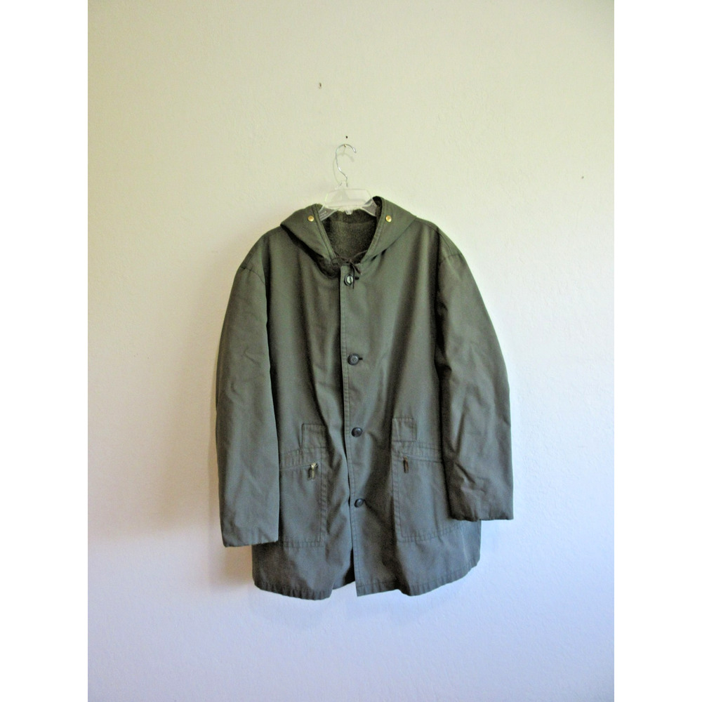 Reygers Coldtimer Acrylic Vintage 60's-70's Khaki XL Lined Hooded Pockets Jacket